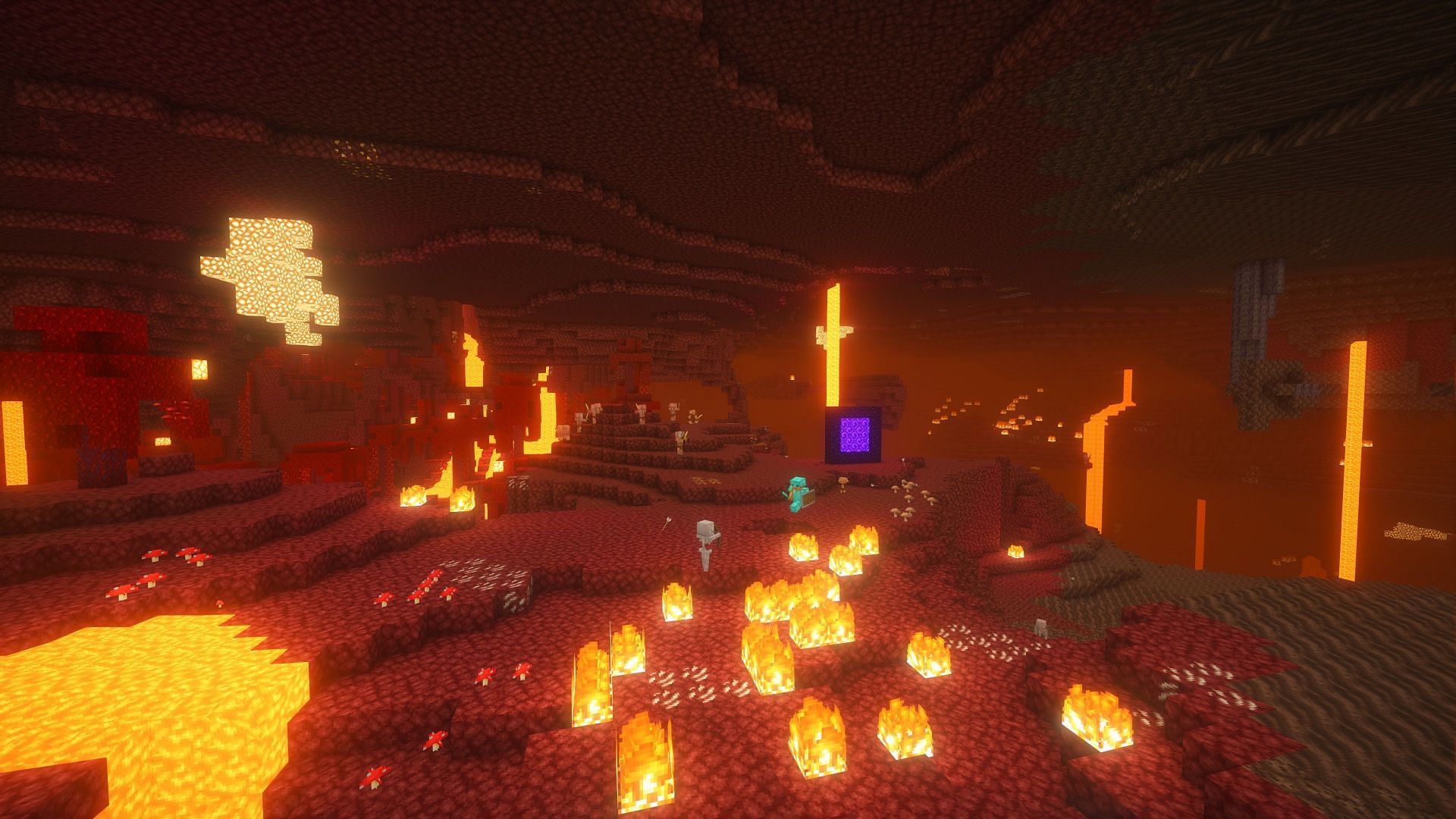 The Nether dimension (Image via Mojang)